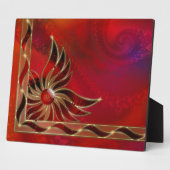 炎の写真のプラークとして赤 フォトプラーク (側面)