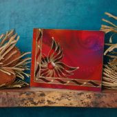 炎の写真のプラークとして赤 フォトプラーク (側面)