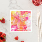 炎の夕日の水の色の葵結婚の スタンダードカクテルナプキン (インサイチュ)