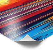 炎の夕焼け海 フォトプリント            (角)