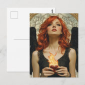 炎の天使のハート ポストカード (正面/裏面)