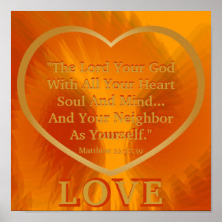 炎の天使の翼のポスターに黄金のルール – お客様。 ポスター