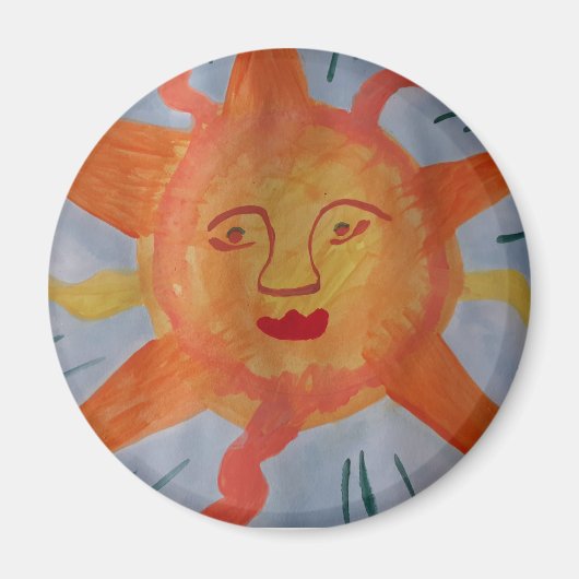 炎の太陽の磁石 マグネット (正面)