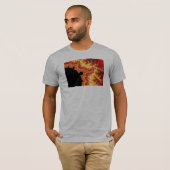 炎の太陽 – フラクタル Tシャツ (正面フル)
