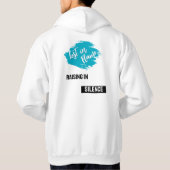 炎の失った中で沈黙のフード付きスウェットシャツに パーカ (裏面)