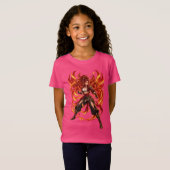 炎の女神ファンタジー戦士Tシャツ Tシャツ (正面フル)