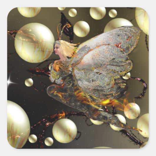 炎の妖精！ スクエアシール (正面)