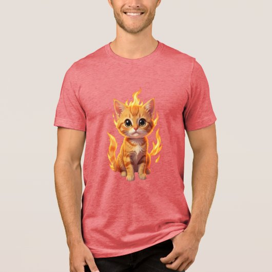 炎の子猫の路地Tシャツ トライブレンドTシャツ (正面)