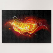 炎の孔雀の羽 ジグソーパズル (横)