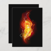 炎の孔雀の羽 ノートカード (正面/裏面)