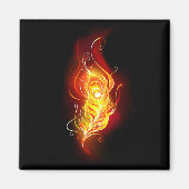 炎の孔雀の羽 マグネット (正面)