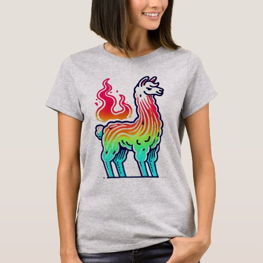 炎の尾レインボーラマ Tシャツ (正面)