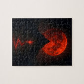 炎の山の上の血の月 ジグソーパズル (横)