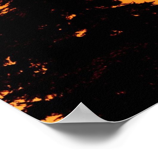 炎の山景色 ポスター (角)