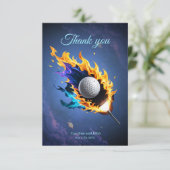 炎の強度:動作しているゴルフボール。 サンキューカード (スタンド正面)