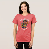 炎の心を持つ最高の父、消防士の英雄 トライブレンドＴシャツ (正面全面)