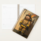 炎の心配：圧倒される消防士 プランナー手帳 (ディスプレー)