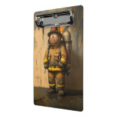 炎の心配:圧倒される消防士 ミニクリップボード (アングル2)