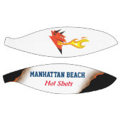 炎の悪魔の頭の炎ホットショットを投げる バスケットボール (パネル)