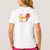 炎の悪魔の頭_ホット&角質 Tシャツ (裏面)