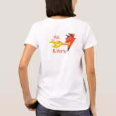 炎の悪魔の頭_ホット&角質 Tシャツ (裏面)