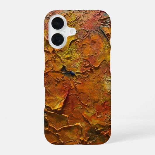 炎の抽象テクスチャ iPhone 16ケース (裏面)