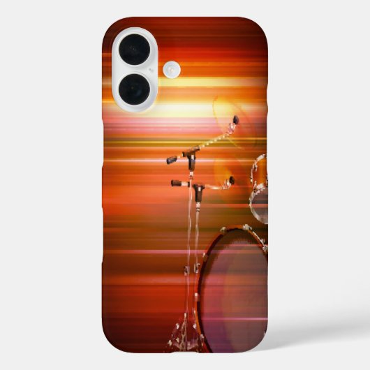 炎の抽象芸術ドラムキット音楽 Case-Mate iPhoneケース (裏面)