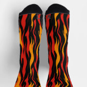 炎の抽象芸術パターン ソックス (上部)