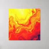 炎の抽象芸術フローアート キャンバスプリント (正面)