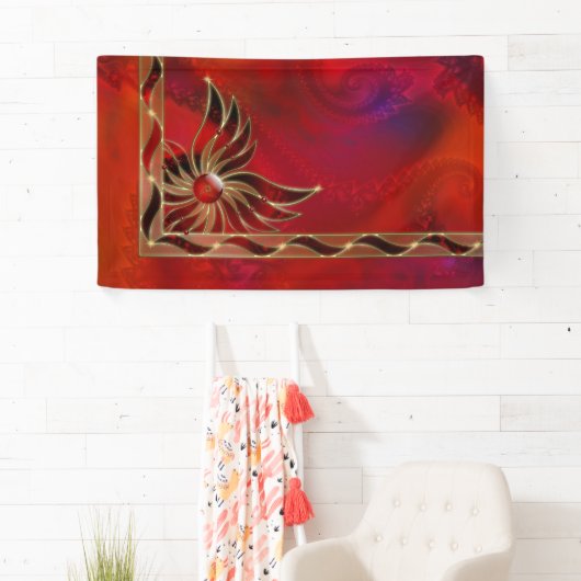 炎の旗として赤 横断幕 (インサイチュ)