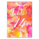 炎の日没の水彩葵テーブルカード テーブルナンバー (裏面)