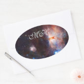 炎の星雲のモノグラム火災 – Orion 楕円形シール (封筒)