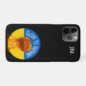 炎の最初のウクライナ国旗の抵抗モノグラム Case-Mate iPhoneケース (裏面(横))