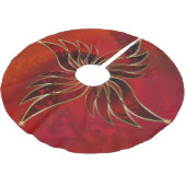 炎の木のスカートとして赤 ブラッシュドポリエステルツリースカート (アングル)