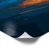 炎の木 | 抽象芸術自然ウォールアート ポスター (コーナー)