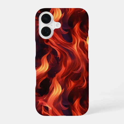炎の模様 iPhone 16ケース (裏面)