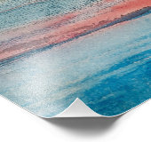 炎の水の色の夕日 フォトプリント            (角)