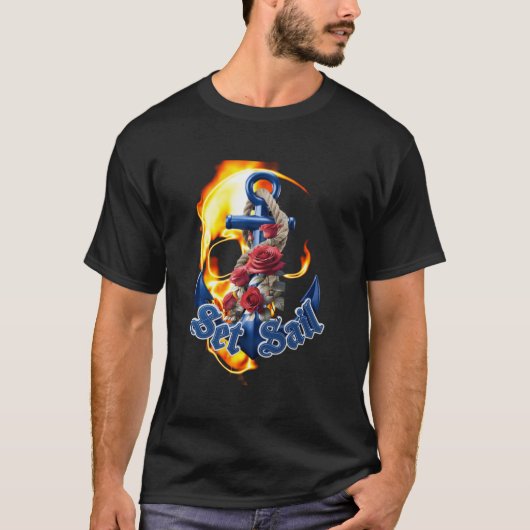 炎の海賊のドクロ Privateer Tシャツ (正面)