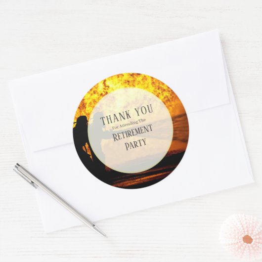 炎の消防士の引退ありがとう ラウンドシール (封筒)