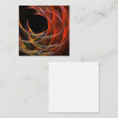 炎の渦を超える - アブストラクトアートの円環 エンクロージャーカード (正面/裏面)