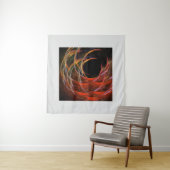 炎の渦を超える - アブストラクトアートの円環 タペストリー (インサイチュ(横))