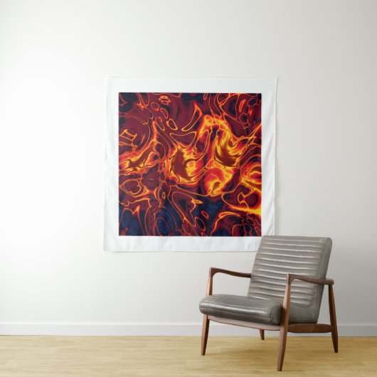 炎の渦巻き タペストリー (インサイチュ(横))