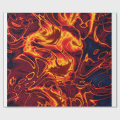 炎の渦巻き ラッピングペーパー (フラット)