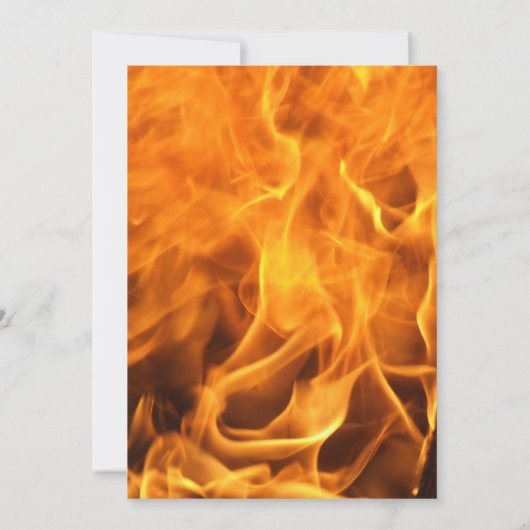 炎の火の赤ちゃんシャワーBBQパーティの招待状 招待状 (裏面)