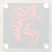 炎の火レッドブロンコムスタンワイルドホース ガラスコースター (裏面)