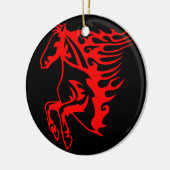 炎の火レッドブロンコムスタンワイルドホース セラミックオーナメント (左)