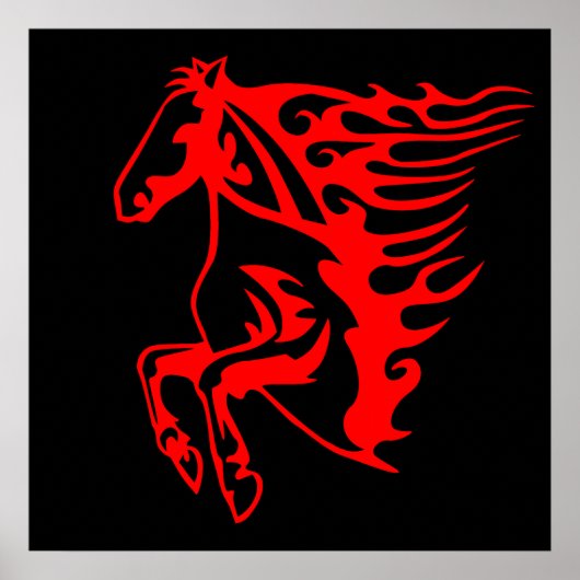 炎の火レッドブロンコムスタンワイルドホース ポスター (正面)