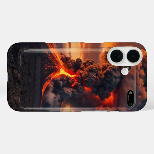 炎の火山の地平線 Case-Mate iPhoneケース (裏面 (横))