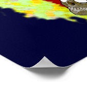 炎の炎のような目 – 黙示録1:14-18 ポスター (角)
