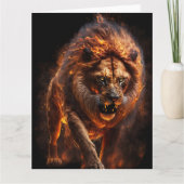 炎の炎のライオン カード (正面)